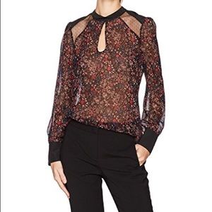 Like new bcbgeneration sheer floral blouse